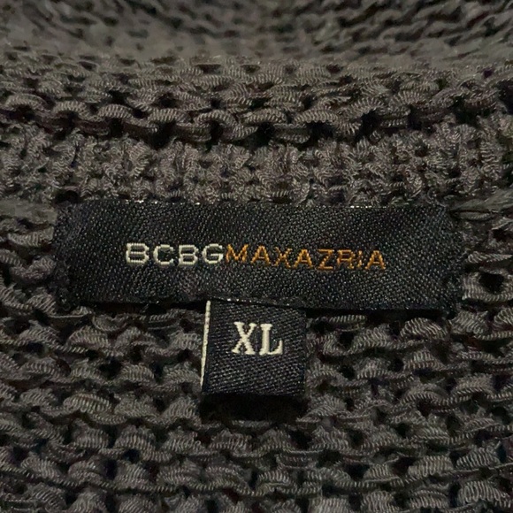 BCBG MaxAzria Ash Gray Knit Hooded Cardigan Duster - Picture 6 of 16